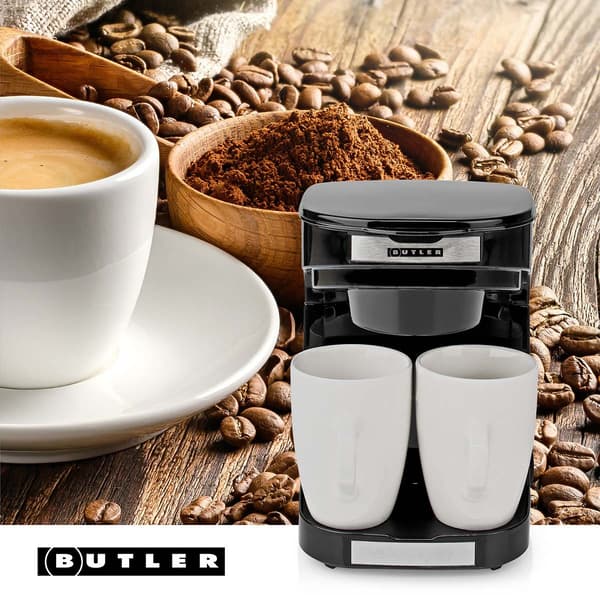 Kompakt kaffemaskine, 2 kopper, 0,25 l, automatisk slukning