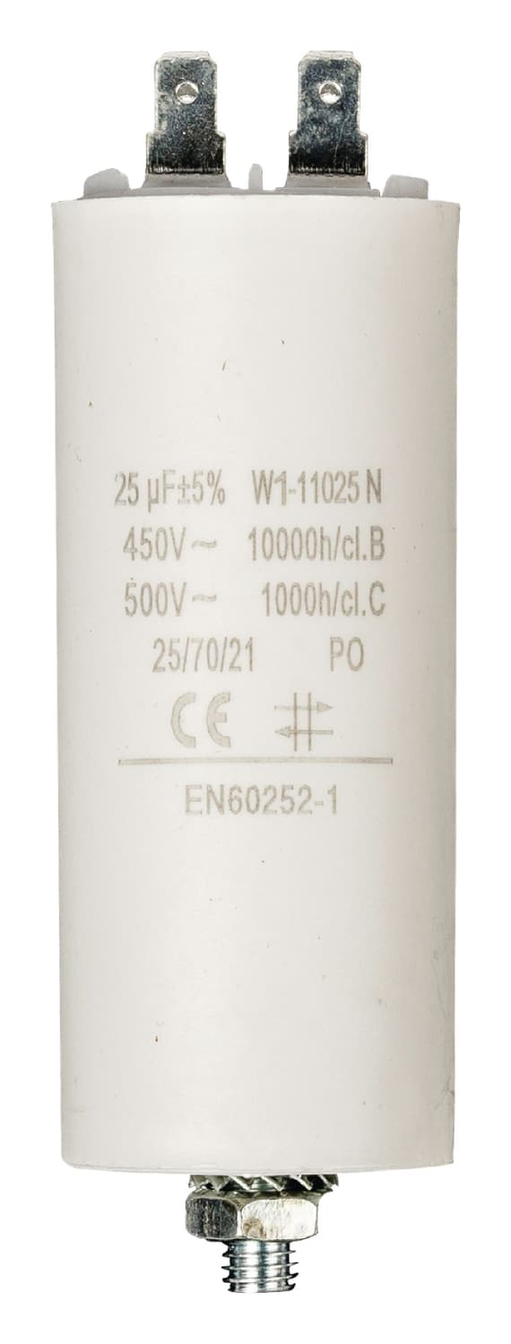 Kondensaattori 25.0uf / 450 v + Aarde