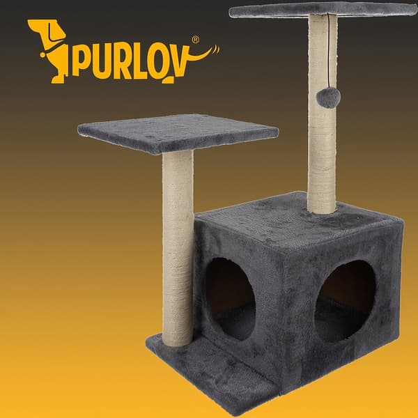 Kattträd 71cm grå Purlov 21712