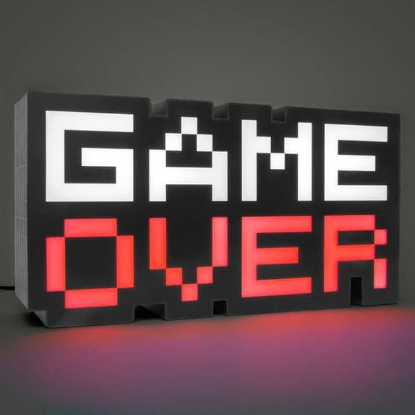 8-Bit Game Over-lampe med retrodesign og LED-lys