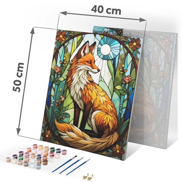 Malesæt efter tal – Fox Design, 40x50 cm lærred