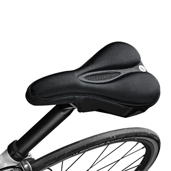 Gel cykelsadelöverdrag med memory foam, storlek L - svart