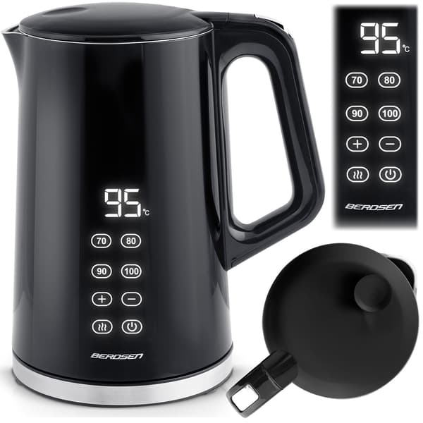 Berdsen BD-71 elkedel 1,7l, sort og sølv