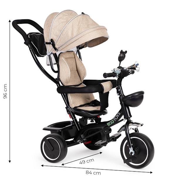 Kolmipyörän kääntyvä istuin beige