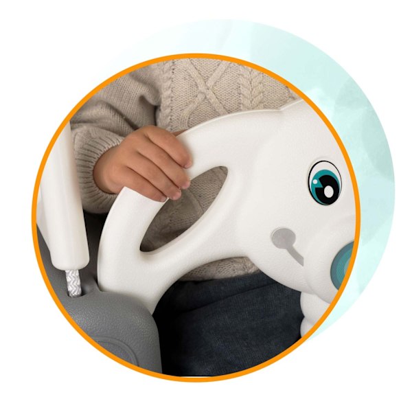 Ricokids Elephant 3in1 ämpärikeinu, harmaa ja valkoinen