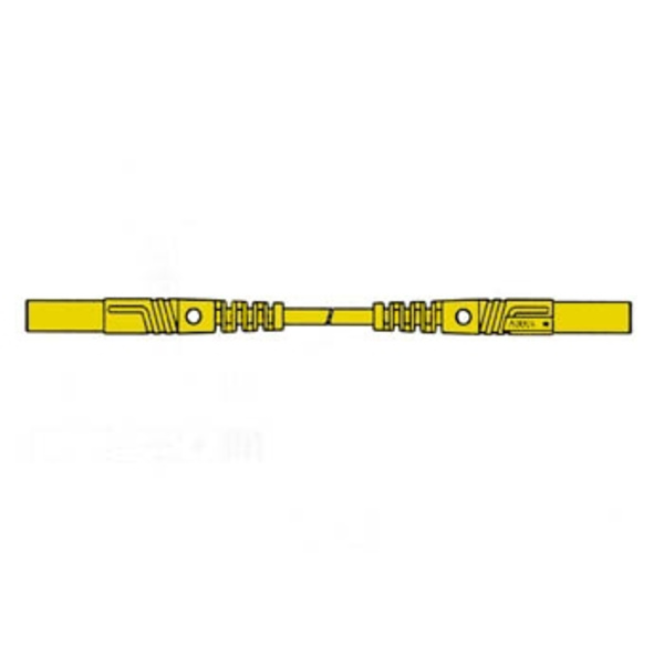 Kontaktskyddad formsprutad mätledning 4Mm 25Cm / Gul (Mlb/Gg-Sh 25/1)