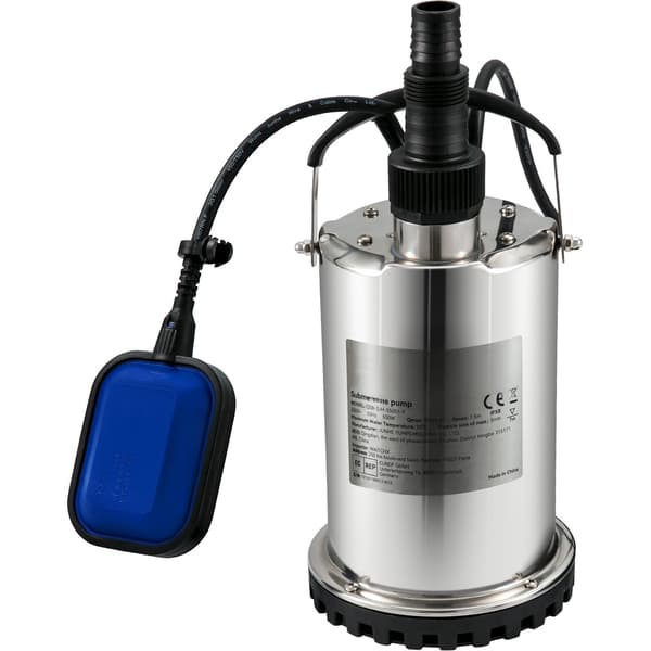 Dränkbar vattenpump 550W, 9500L/h, flottörbrytare