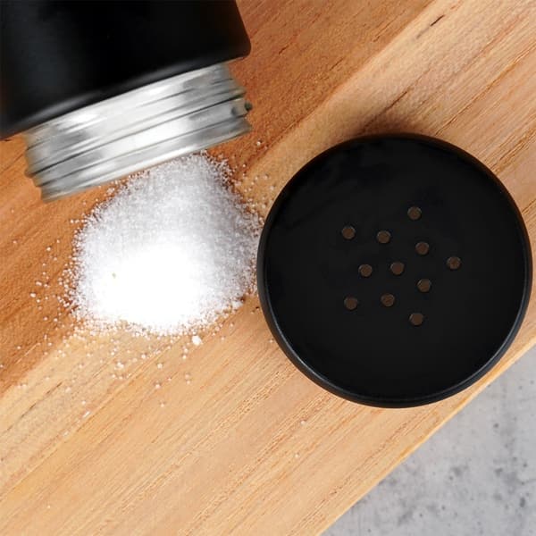 Svarta glas salt- och pepparshakers, 2 st.