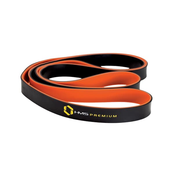 Træningsbånd, sort-orange, modstandstræning