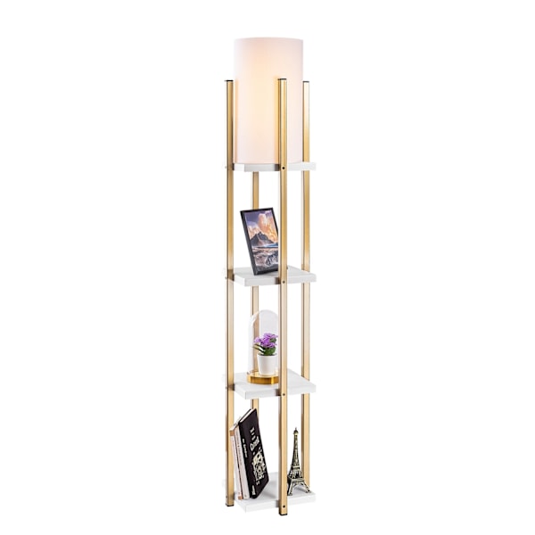 Gulvlampe 7119 - Hvid, Guld