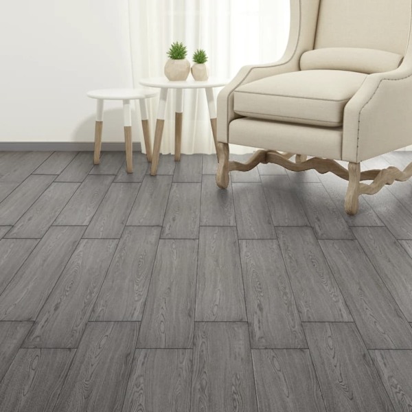 Listoni autoadesivi in ​​PVC 5,02 m² 2 mm grigio scuro