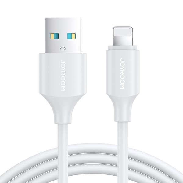 Joustava kestävä USB-iPhone-kaapeli lataukseen ja tiedonsiirtoon 1m valkoinen