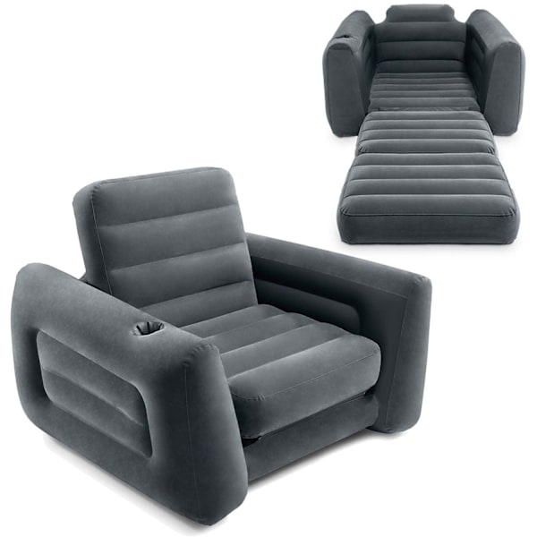Uppblåsbar fåtölj, madrass, dagbädd, säng 2in1 INTEX - 221x107x66 cm