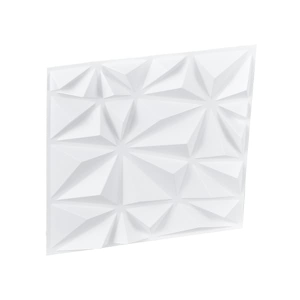 3D-väggpaneler, PVC-diamantplattor 33-pack, mattvita