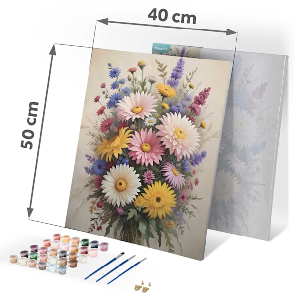 Målning efter siffror 40x50 cm Massido Blommor
