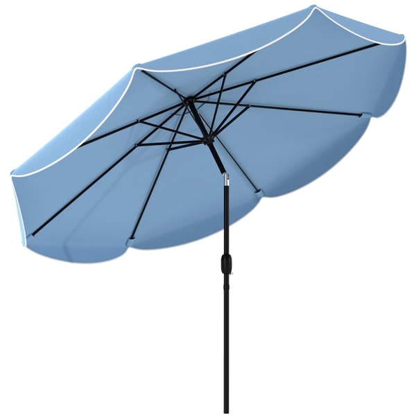 Terrasseparasol, 265 cm, justerbar vippefunktion, blå