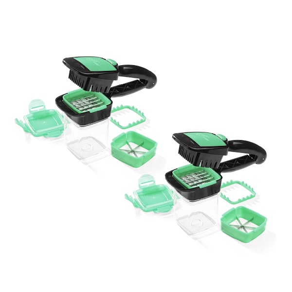 Nicer Dicer Quick - Vihannesleikkuri - Vihreä - 2 kpl