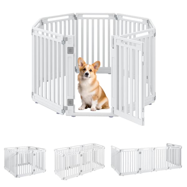31,5" indendørs udendørs hundegård, 8 paneler, HDPE-materiale