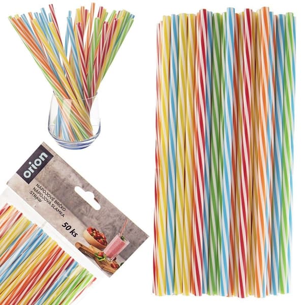 Återanvändbara Sugrör i Färger - 50-pack Polypropen
