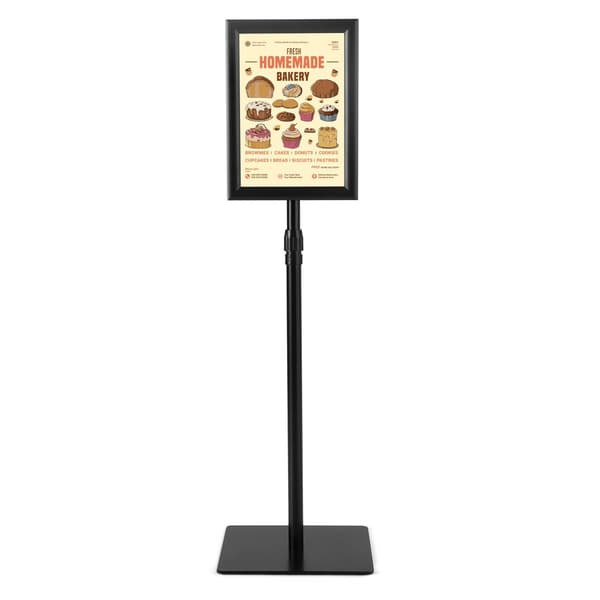 A4-posterställ, 2-pack, justerbar höjd, svart