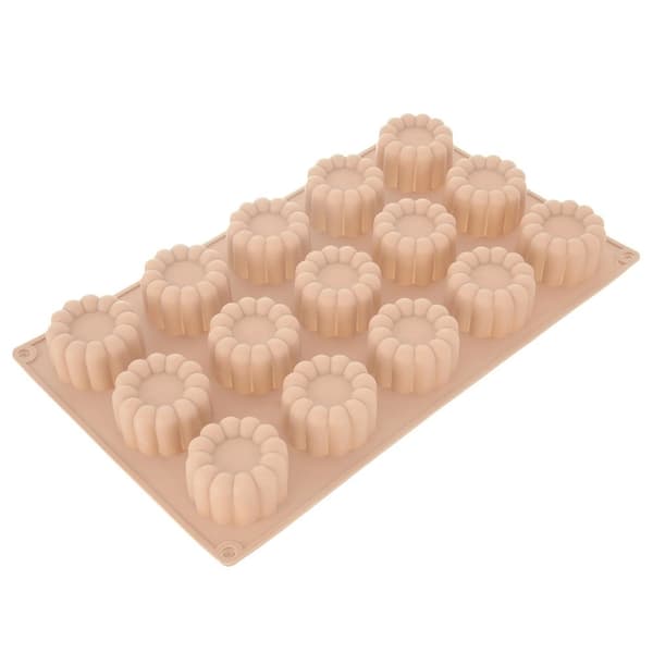 Silikone Blomsterkageform, Beige, 28x17x2,5 cm