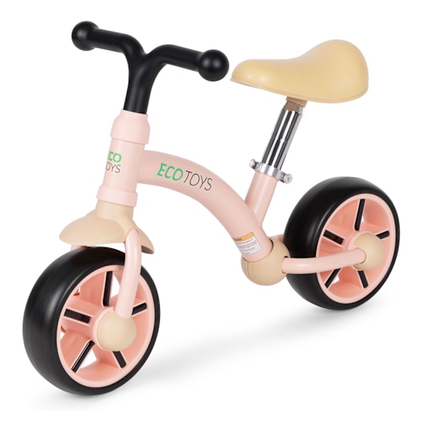 Balancecykel til børn, EVA hjul, justerbart sæde, pink, ECOTOYS