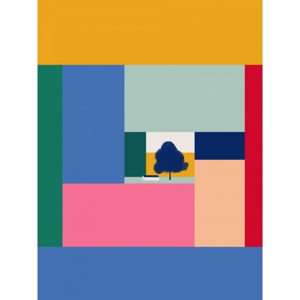 Barn In Color Blocks - 21x30 cm