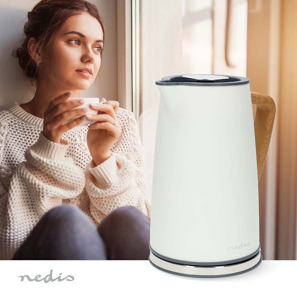 Elkedel | 1.7 l | Soft-Touch | Hvid | Drejelig 360 grader | Skjult varmeelement | Strix®-controller | Beskyttelse mod kogetørring