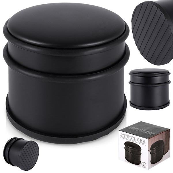 Dørprop stål sort 9 cm