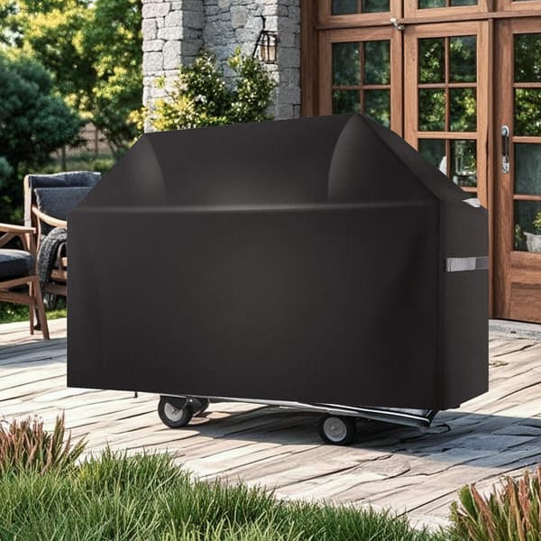 Grillöverdrag 65 tum, vattentät 600D polyester, remmar