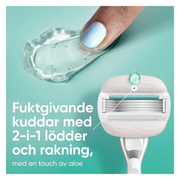 Rakblad för kvinnor, ComfortGlide Sensitive, 4-pack