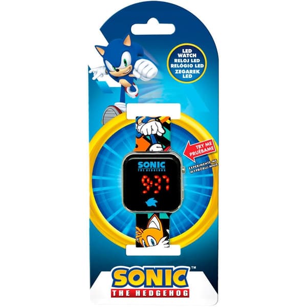 Sonic the Hedgehog LED -kello säädettävällä hihnalla