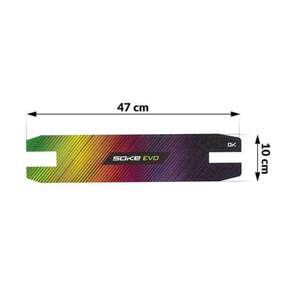 Griptejp för trick sparkcykel 47 x 10 cm, regnbågsmönster