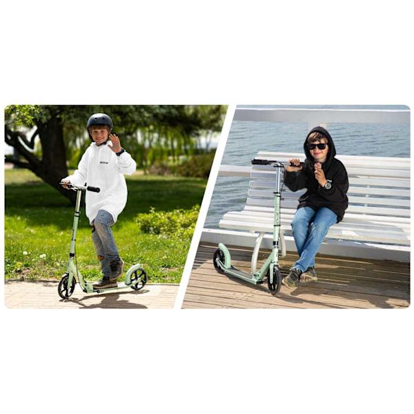 Klassisk scooter CITYHovedtræk:- Justerbar højde- Sammenklappelig- Store hjul tilpasset til bykørsel- Fod og håndbremse for effektiv og si