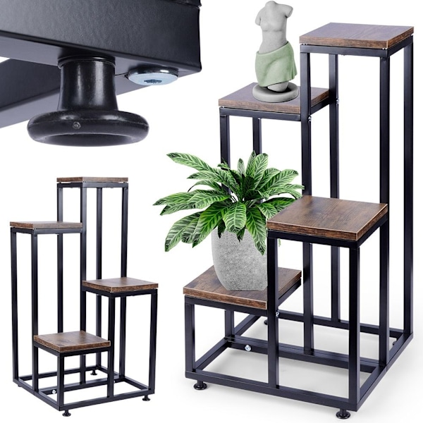 Blomsterarrangement i metal med fire niveauer til planter og dekoration