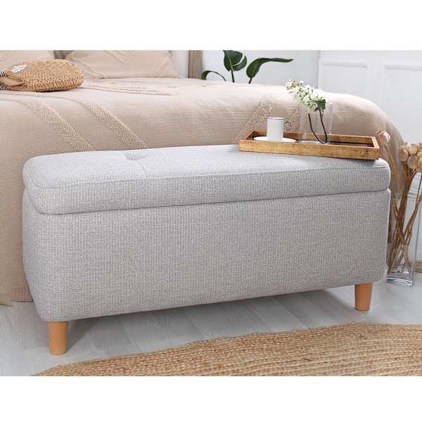 Pouffe Rocio - vaaleanharmaa