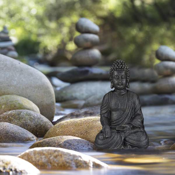 Siddende Buddha figur 18 cm