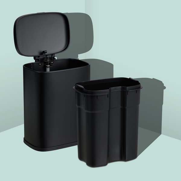 Väggmonterad soptunna för badrum, 3 l, mjukstängande lock