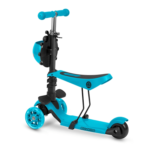 Tre-hjulig sparkcykel Ricokids Buggy - turkos