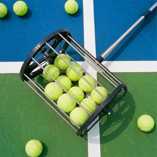 Tennispallon noutajarulla, metallinen teleskooppikahva