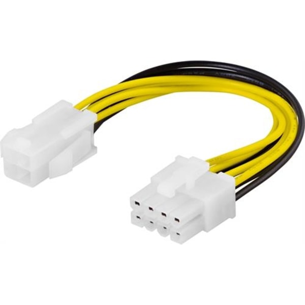 DELTACO sovitinkaapeli 4-nastainen ATX12V - 8-nastainen EPS12V 10 cm