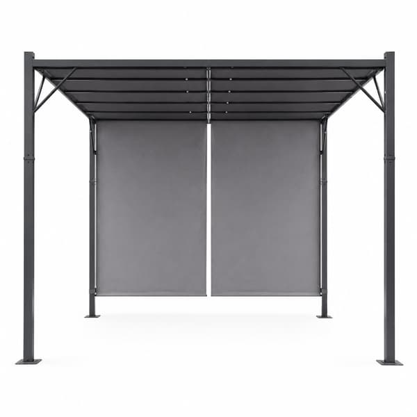 Stålhavepergola 3x4M med justerbar baldakin
