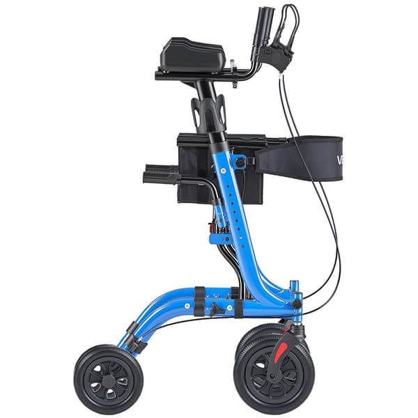 Rollator med sæde, foldbar aluminium, 136 kg