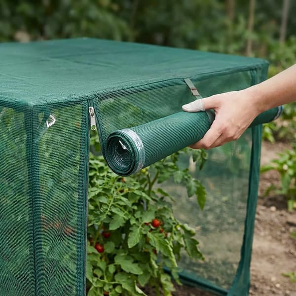 Nätskydd för upphöjda bäddar med dragkedja