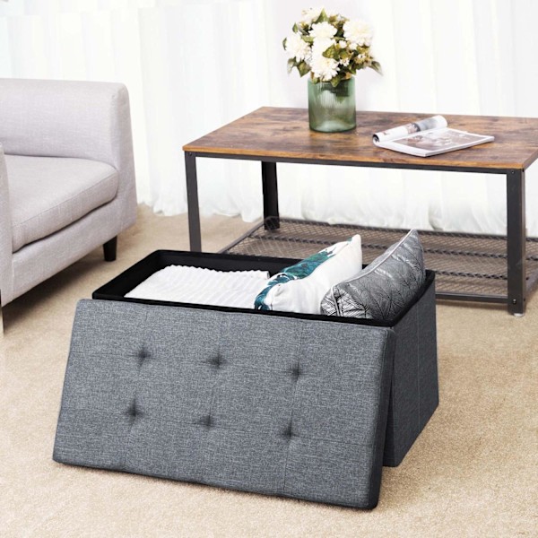 300 kg Load SGS Certified Storage Ottoman med MDF-ramme