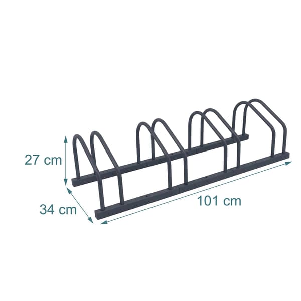 Cykelstativ, gulv- eller vægmontering, stål, op til 65 mm