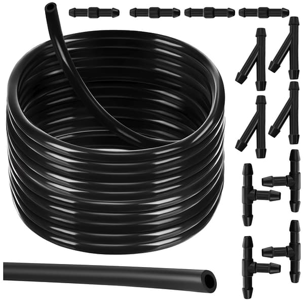 Vindrutespolarreparationssats, 2m PVC-slang, svart