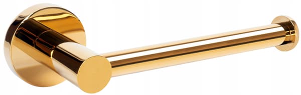 Toalettpappershållare i guld, zinklegering, väggmontering