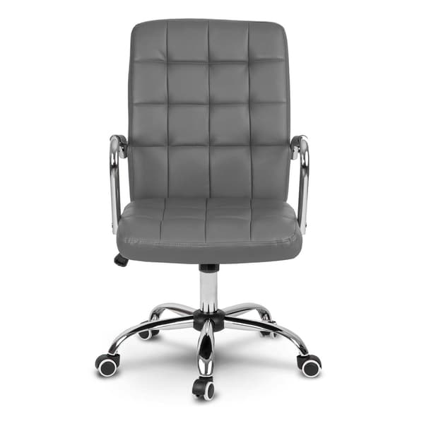 Ergonomisk Kontorsstol i Läder Benton - Grå