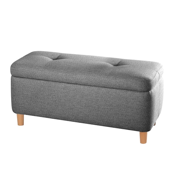 Pouffe Rocio - tummanharmaa